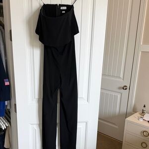 Aritzia Elegant Black Strapless Jumpsuit
